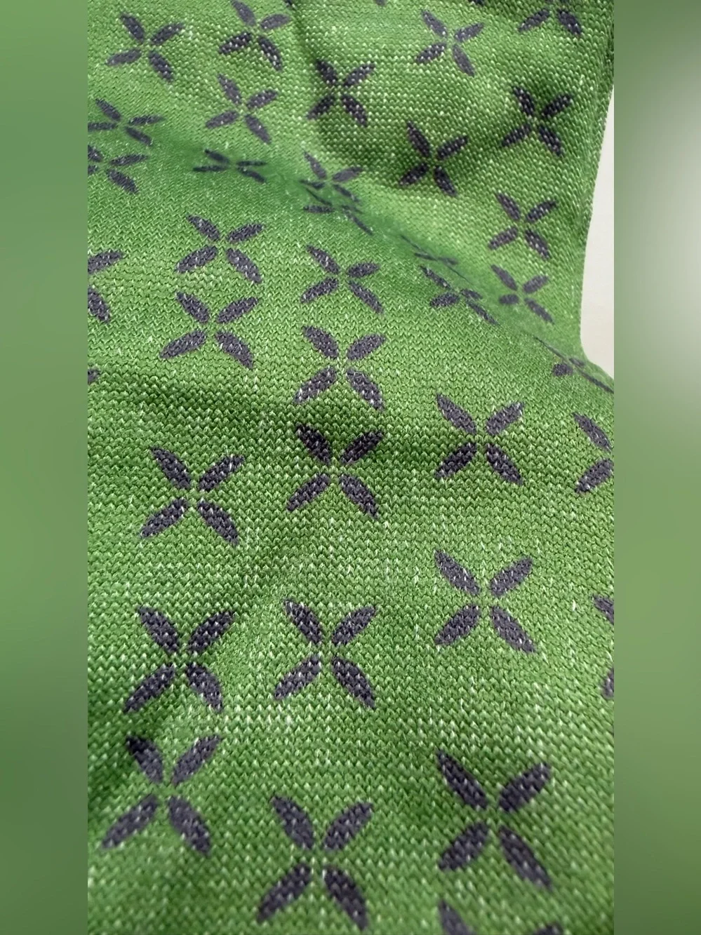 Maria La Rosa Green Printed Long Socks New